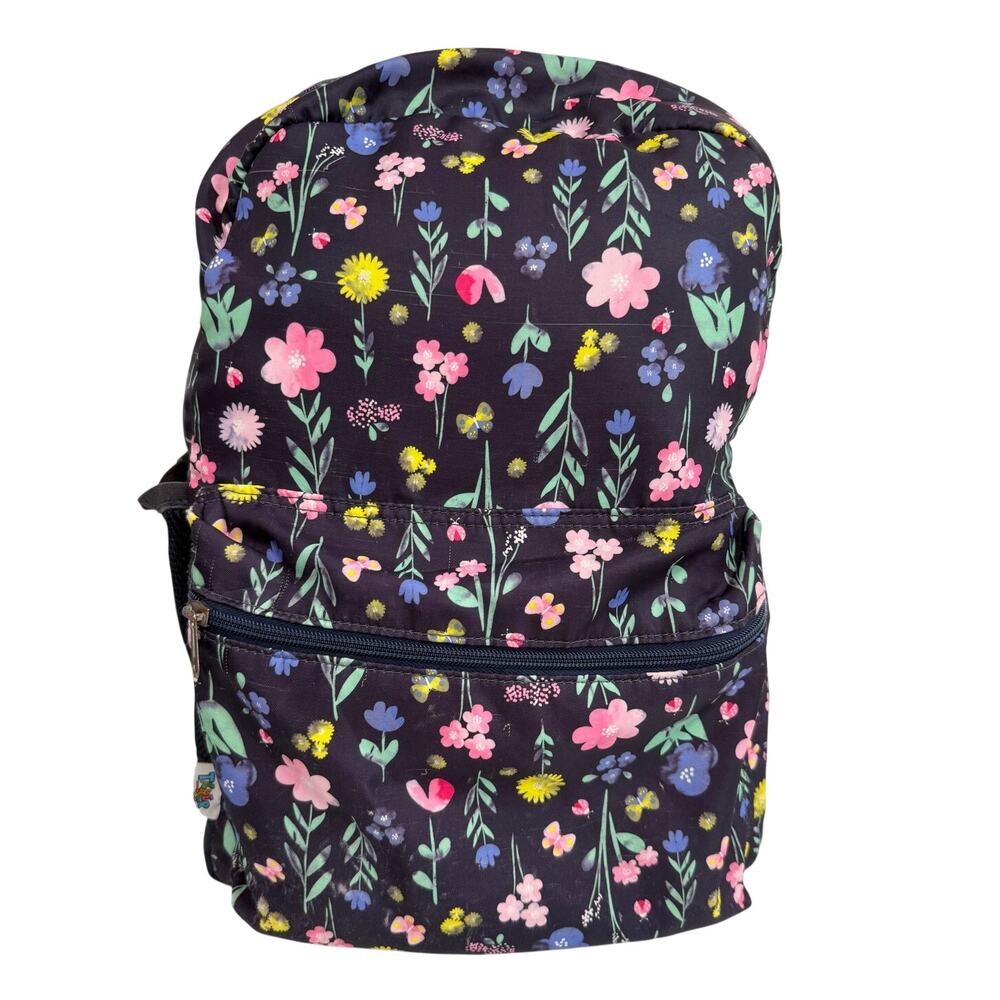Floral Cottagecore Backpack Wildflower Butterfly Botanical Ticher Navy Blue Pack